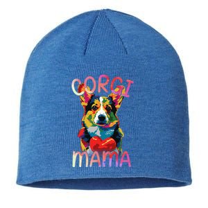 Pembroke Welsh Corgi Lover Mama Pop Art Corgi Mom Funny Gift Sustainable Beanie