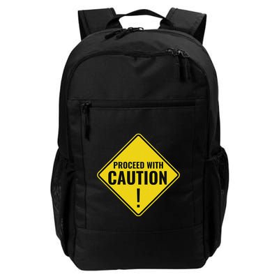 Proceed With Caution Road Traffic Signal Light Rules Daily Commute Backpack