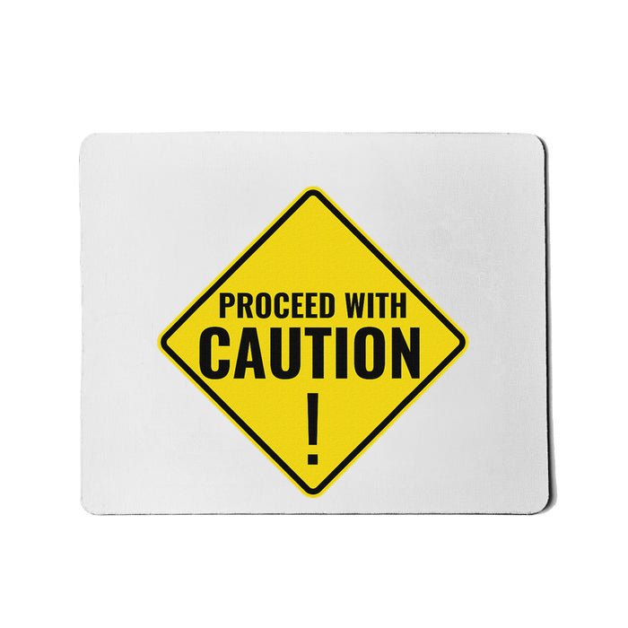 Proceed With Caution Road Traffic Signal Light Rules Mousepad