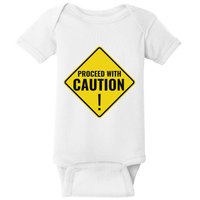 Proceed With Caution Road Traffic Signal Light Rules Baby Bodysuit