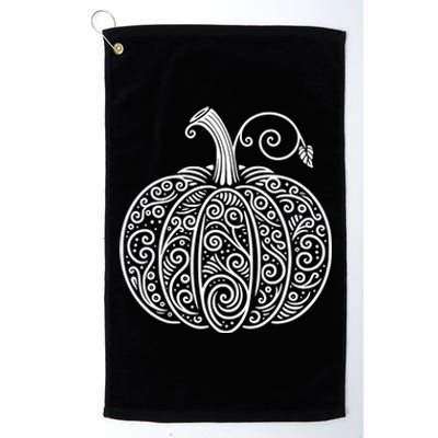 Pumpkin Women Cute Autumn Fall Thanksgiving Halloween Platinum Collection Golf Towel