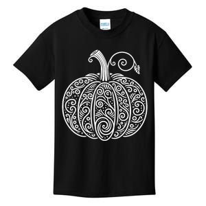 Pumpkin Women Cute Autumn Fall Thanksgiving Halloween Kids T-Shirt