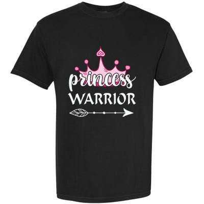 Princess Warrior Crown Pink Breast Cancer Awareness Fighting Garment-Dyed Heavyweight T-Shirt