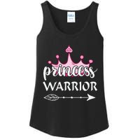 Princess Warrior Crown Pink Breast Cancer Awareness Fighting Ladies Essential Tank