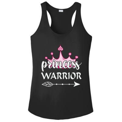 Princess Warrior Crown Pink Breast Cancer Awareness Fighting Ladies PosiCharge Competitor Racerback Tank