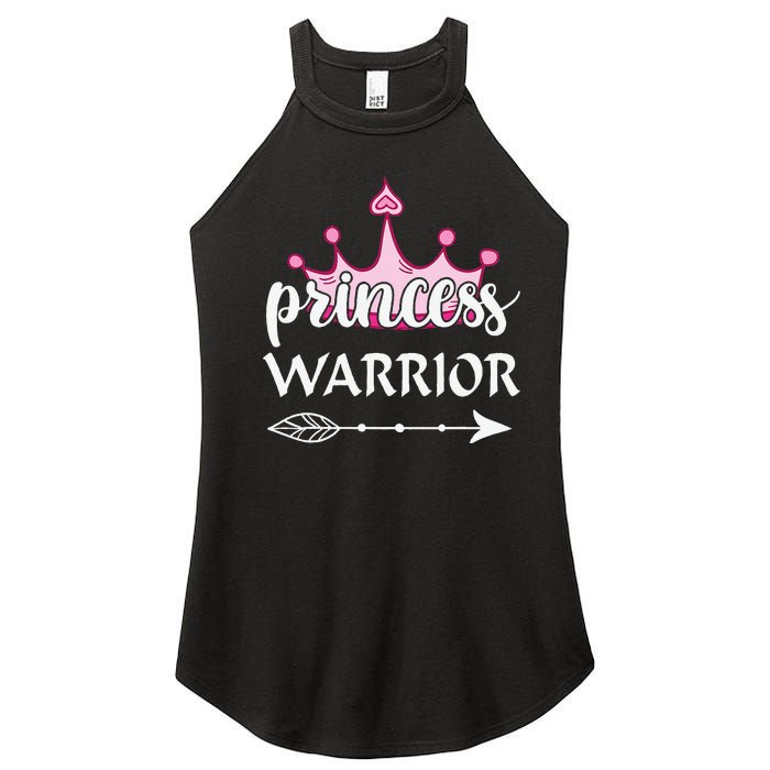 Princess Warrior Crown Pink Breast Cancer Awareness Fighting Women's Perfect Tri Rocker Tank