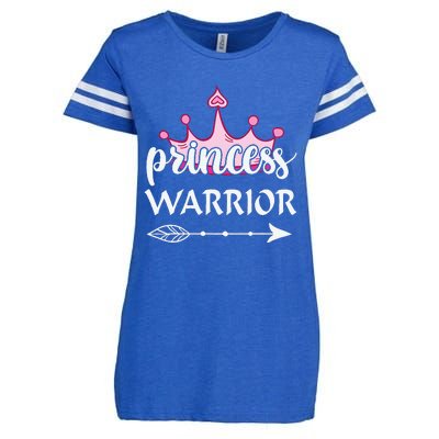 Princess Warrior Crown Pink Breast Cancer Awareness Fighting Enza Ladies Jersey Football T-Shirt