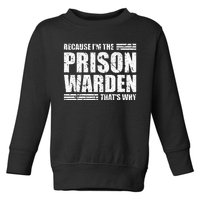 Prison Warden Costume Jail Corrections Officer Halloween Toddler Sweatshirt