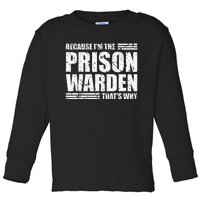 Prison Warden Costume Jail Corrections Officer Halloween Toddler Long Sleeve Shirt