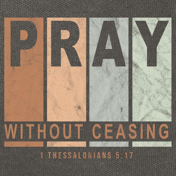 Pray Without Ceasing Thessalonians 5:17 Cotton Canvas Backpack