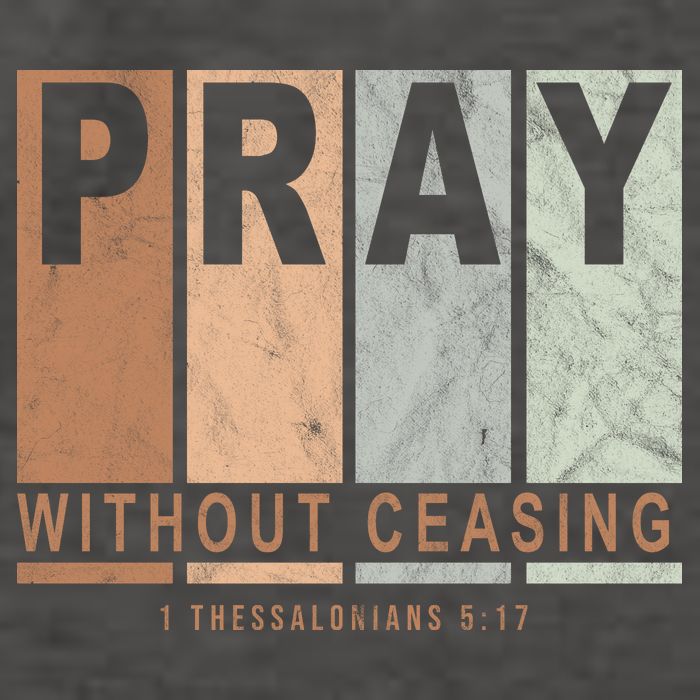 Pray Without Ceasing Thessalonians 5:17 Vector Backpack