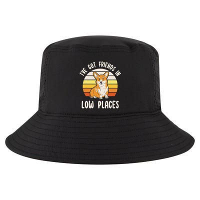 Pembroke Welsh Corgi Dog I've Got Friends In Low Places  Cool Comfort Performance Bucket Hat