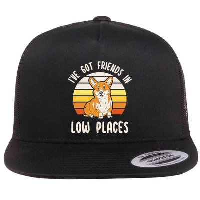 Pembroke Welsh Corgi Dog I've Got Friends In Low Places  Flatbill Hat