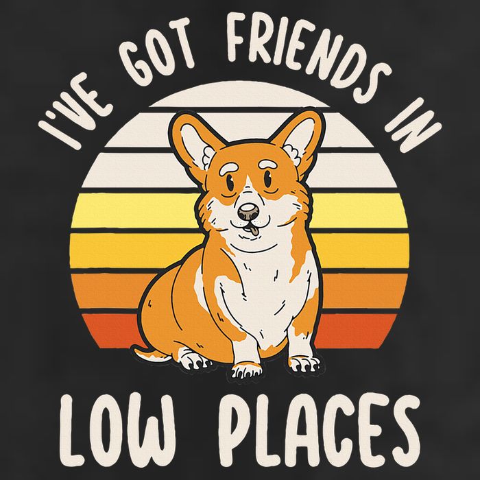 Pembroke Welsh Corgi Dog I've Got Friends In Low Places  Golf Towel