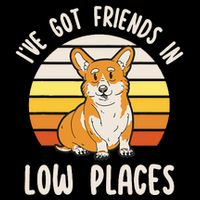 Pembroke Welsh Corgi Dog I've Got Friends In Low Places  Cropped Pullover Crew