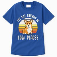 Pembroke Welsh Corgi Dog I've Got Friends In Low Places  Tall T-Shirt