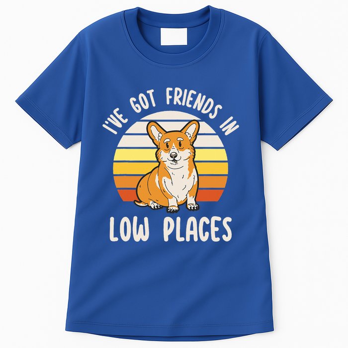 Pembroke Welsh Corgi Dog I've Got Friends In Low Places  Tall T-Shirt