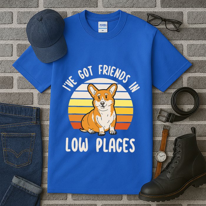Pembroke Welsh Corgi Dog I've Got Friends In Low Places  Tall T-Shirt