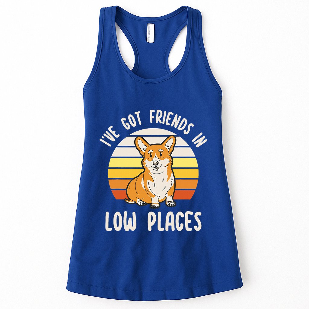 Pembroke Welsh Corgi Dog I've Got Friends In Low Places  Womens Tank Top