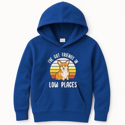 Pembroke Welsh Corgi Dog I've Got Friends In Low Places  Kids Hoodie