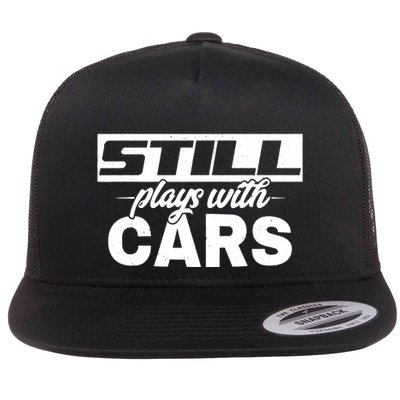 Plays With Cars Mechanic Flat Bill Trucker Hat