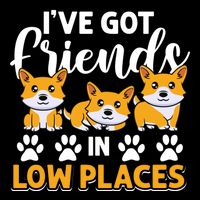 Pembroke Welsh Corgi Gift I've Got Friends In Low Places Gift Sustainable Bucket Hat