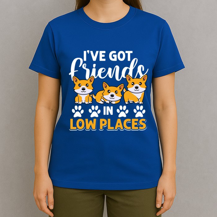 Pembroke Welsh Corgi Gift I've Got Friends In Low Places Gift T-Shirt