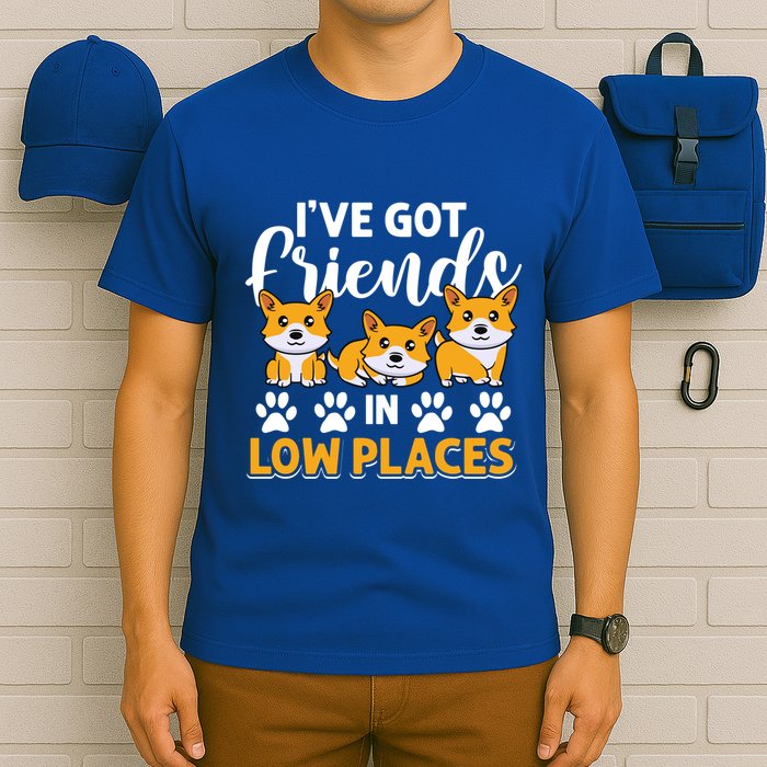 Pembroke Welsh Corgi Gift I've Got Friends In Low Places Gift T-Shirt