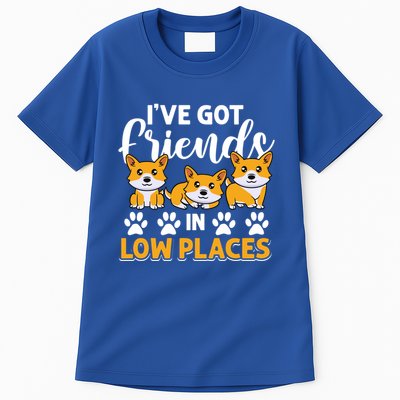 Pembroke Welsh Corgi Gift I've Got Friends In Low Places Gift Tall T-Shirt