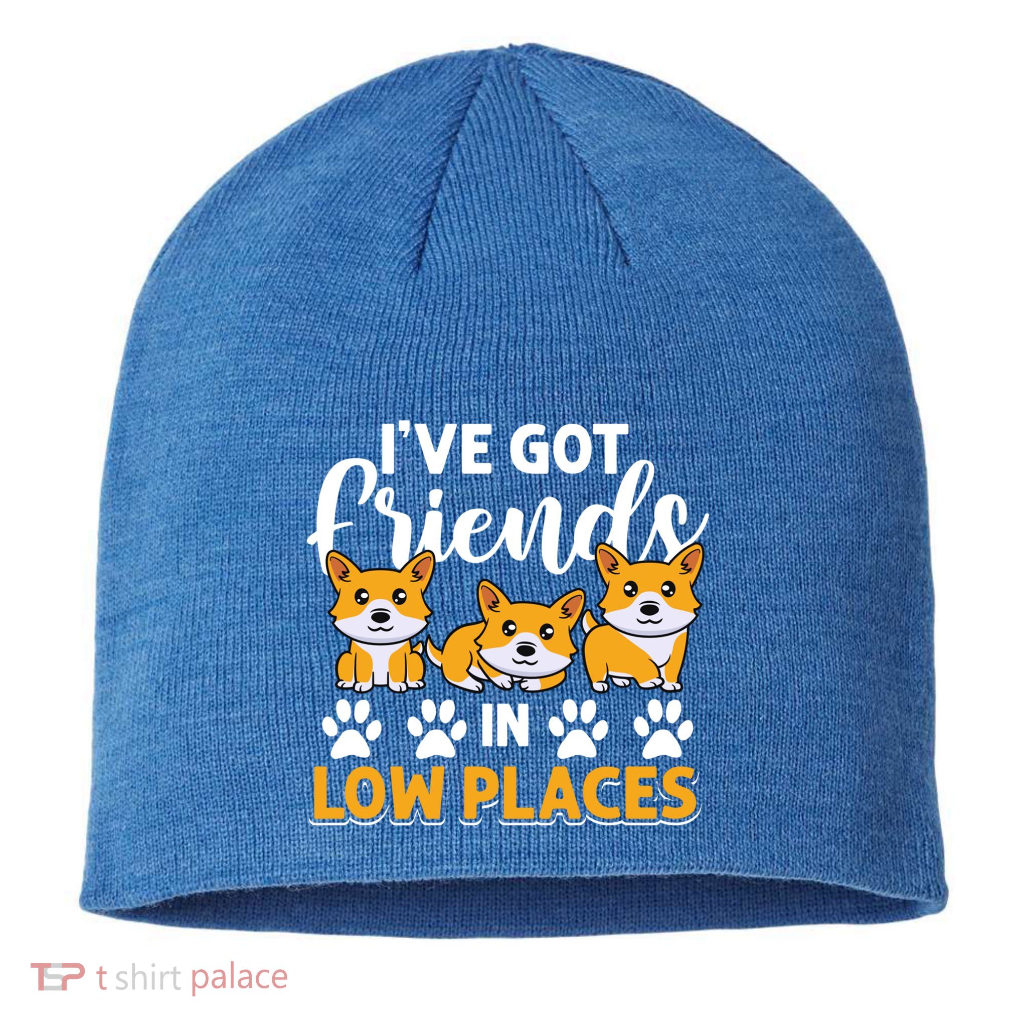 Pembroke Welsh Corgi Gift I've Got Friends In Low Places Gift Sustainable Beanie