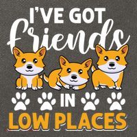 Pembroke Welsh Corgi Gift I've Got Friends In Low Places Gift Cotton Canvas Backpack