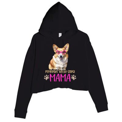 Pembroke Welsh Corgi Dog Breed Mama Cute Puppy Mother Great Gift Crop Fleece Hoodie