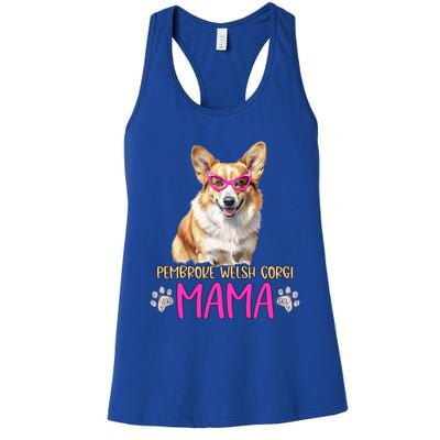 Pembroke Welsh Corgi Dog Breed Mama Cute Puppy Mother Great Gift Women's Racerback Tank