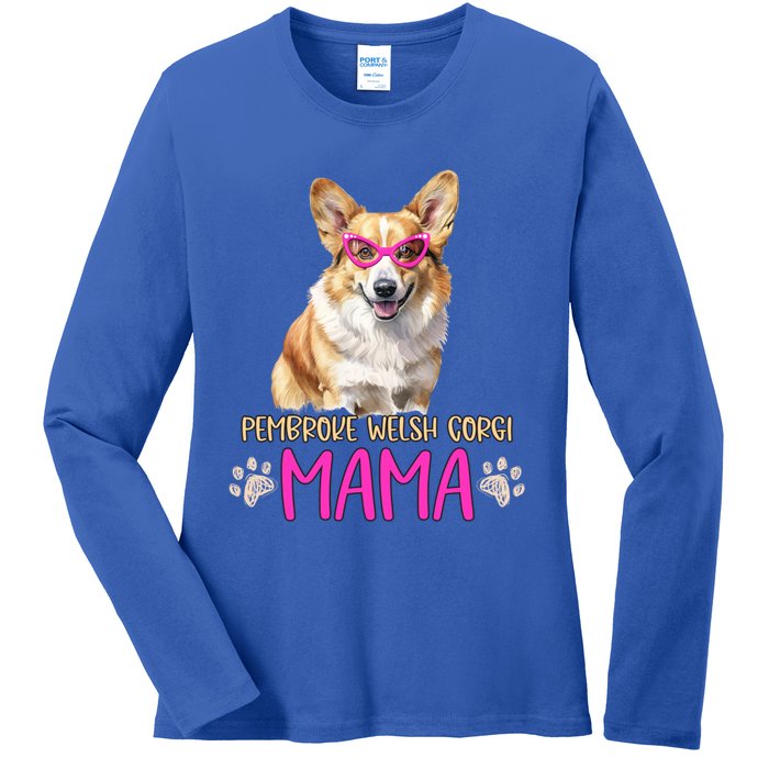 Pembroke Welsh Corgi Dog Breed Mama Cute Puppy Mother Great Gift Ladies Long Sleeve Shirt