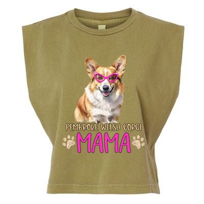 Pembroke Welsh Corgi Dog Breed Mama Cute Puppy Mother Great Gift Garment-Dyed Women's Muscle Tee