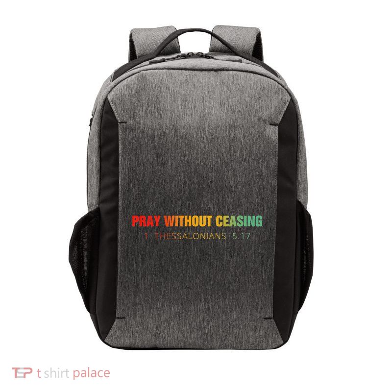 Pray Without Ceasing Bible Verse Jesus Christian God Faith Vector Backpack