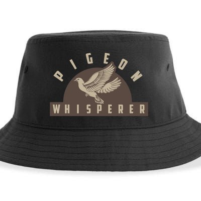 Pigeon Whisperer Cute Pigeon Racing Enthusiast Gift Sustainable Bucket Hat
