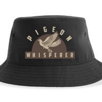 Pigeon Whisperer Cute Pigeon Racing Enthusiast Gift Sustainable Bucket Hat