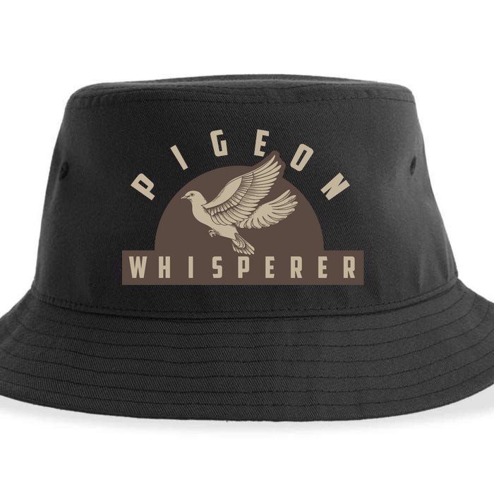 Pigeon Whisperer Cute Pigeon Racing Enthusiast Gift Sustainable Bucket Hat