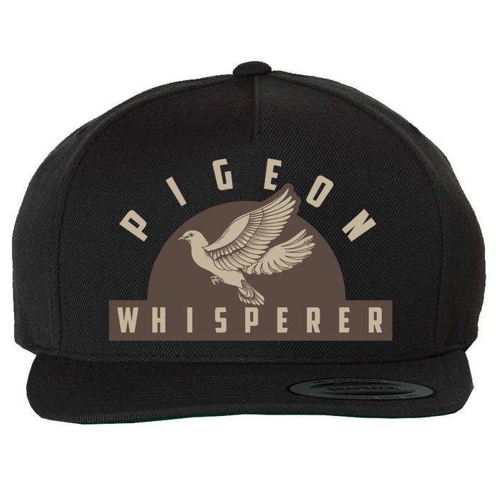 Pigeon Whisperer Cute Pigeon Racing Enthusiast Gift Wool Snapback Cap