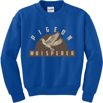 Pigeon Whisperer Cute Pigeon Racing Enthusiast Gift Kids Sweatshirt
