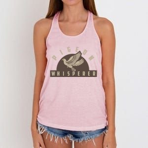 Pigeon Whisperer Cute Pigeon Racing Enthusiast Gift Women's Knotted Racerback Tank