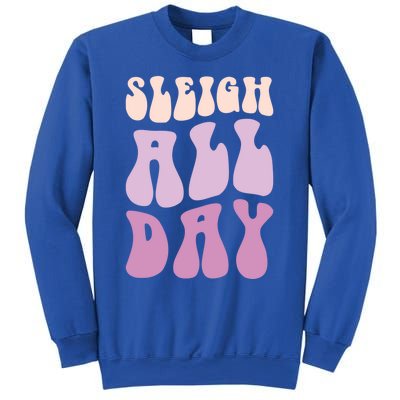 Pastel Winter Christmas Sleigh All Day Gift Sweatshirt