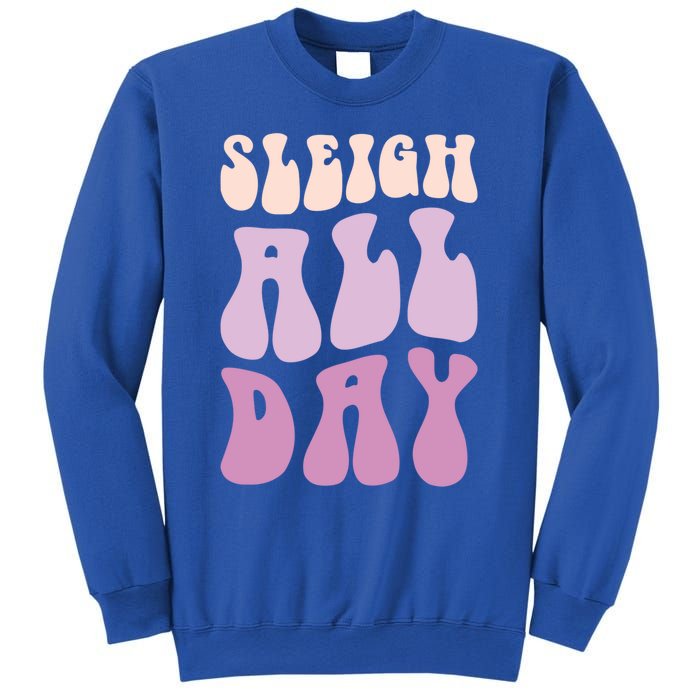 Pastel Winter Christmas Sleigh All Day Gift Sweatshirt