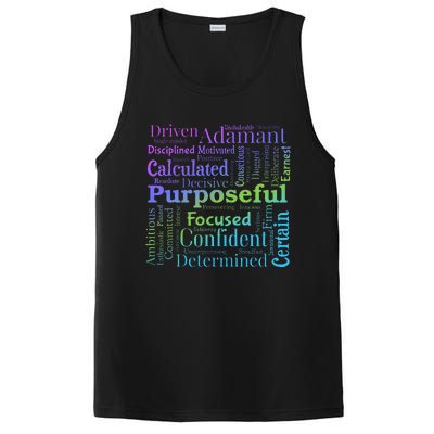 Purposeful Word Cloud Art Achiever PosiCharge Competitor Tank