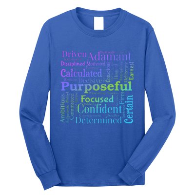 Purposeful Word Cloud Art Achiever Long Sleeve Shirt