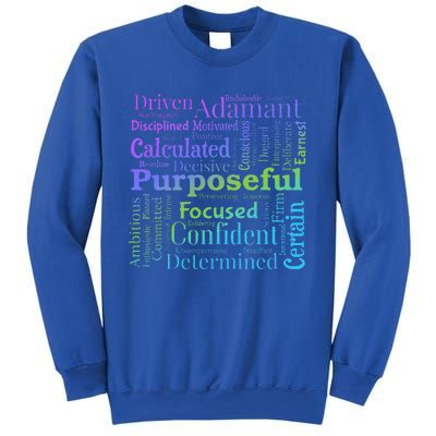 Purposeful Word Cloud Art Achiever Sweatshirt