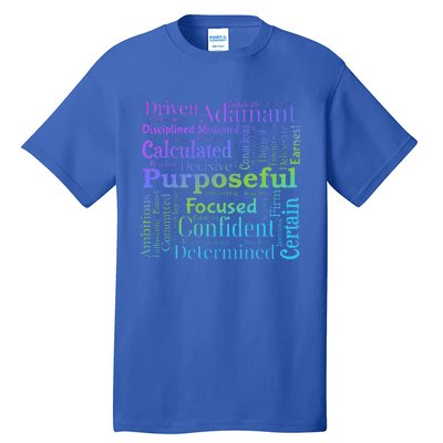 Purposeful Word Cloud Art Achiever Tall T-Shirt