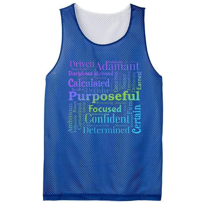 Purposeful Word Cloud Art Achiever Mesh Reversible Basketball Jersey Tank