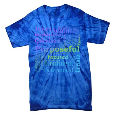 Purposeful Word Cloud Art Achiever Tie-Dye T-Shirt